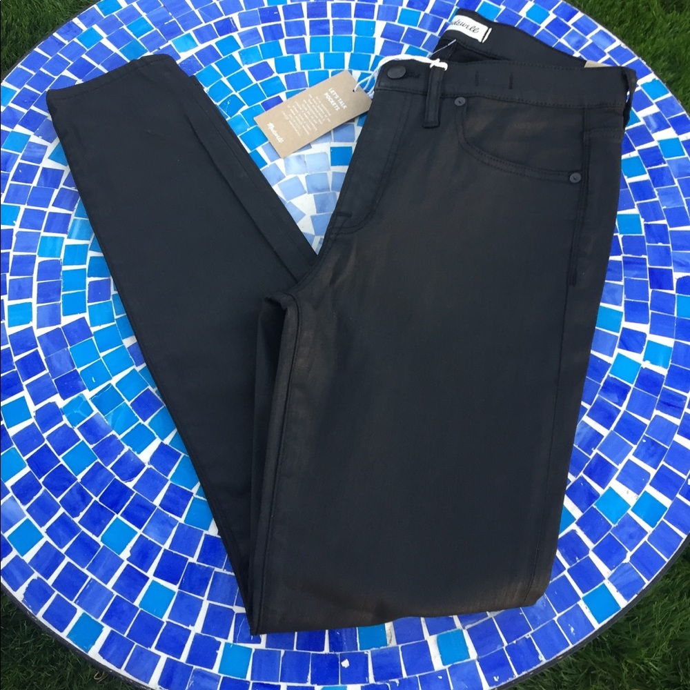 NEW! Madewell 'High Riser' coated skinny jeans 28 - Picture 5 of 8